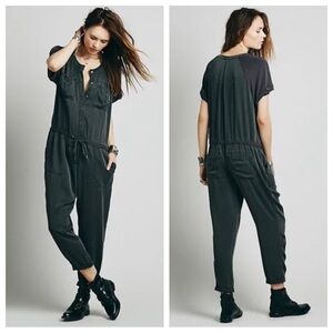 Free People Utility Jumpsuit - Washed Black - Small